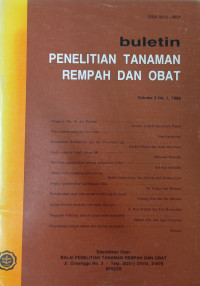 buletin
PENELITIAN TANAMAN REMPAH DAN OBAT
