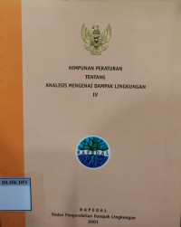 Image of HIMPUNAN TENTANG ANALISIS MENGENAI DAMPAK LINGKUNGAN IV