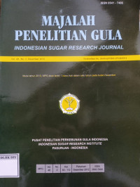 Image of MAJALAH PENELITIAN GULA VOLUME 48, NO 2