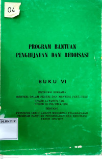 PROGRAM BANTUAN PENGHIJAUAN DAN REBOISASI BUKU IV