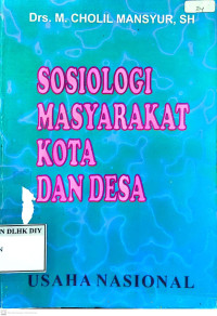SOSIOLOGI MASYARAKAT KOTA DAN DESA USAHA NASIONAL